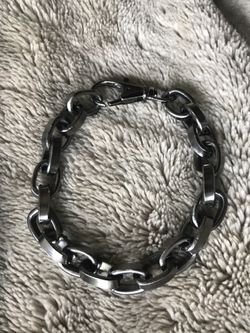 Gun Metal Link Chain Bracelet