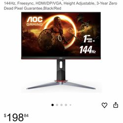 144hz aoc monitor 1ms