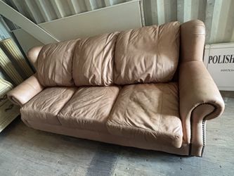 All Over Leather Couch And Love Seat