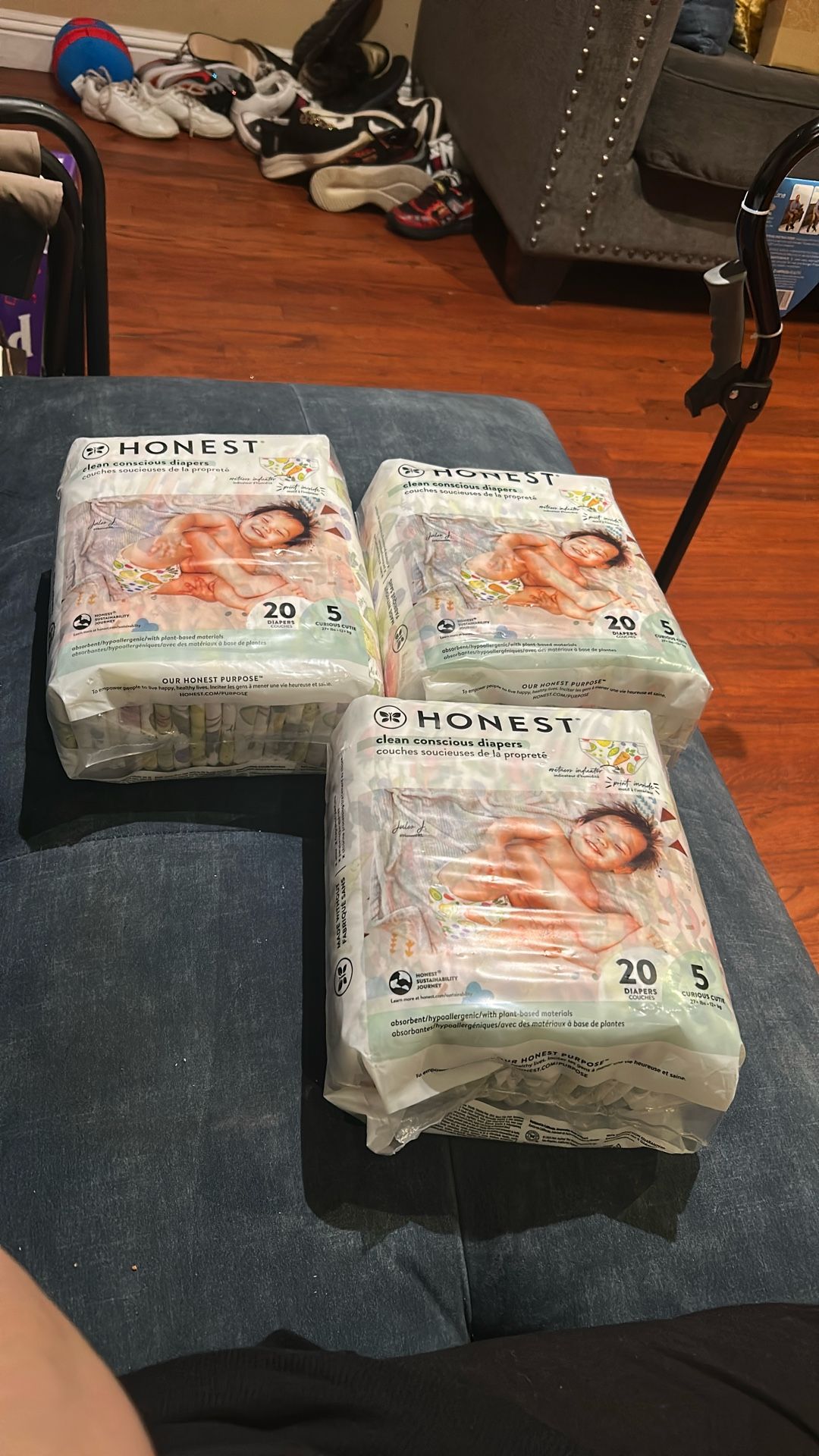 Honest diapers, size 5/20 diapers ( $10 Each 3