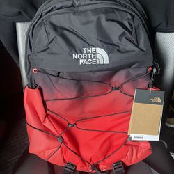 The North Face Borealis Commuter Laptop Backpack Fiery Red Dip Dye Large Print 