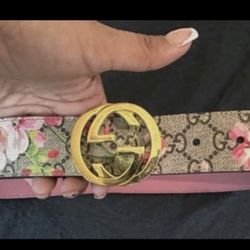 Gucci Floral Monogram  Belt 