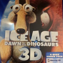 ICE AGE Dawn Of The DINOSAURS 3D (3D Blu-Ray + Blu-Ray + DVD + Digital-2009)