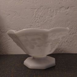 Milk Glass Fruit Bowl 