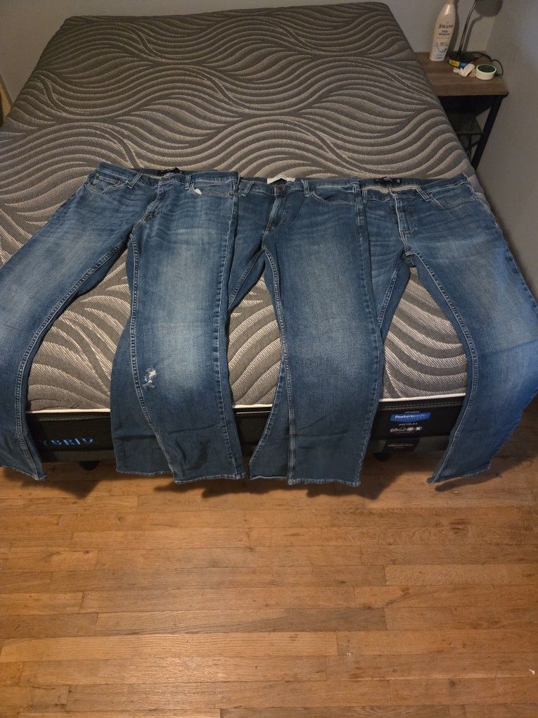 3 Pair Of Hollister Jeans