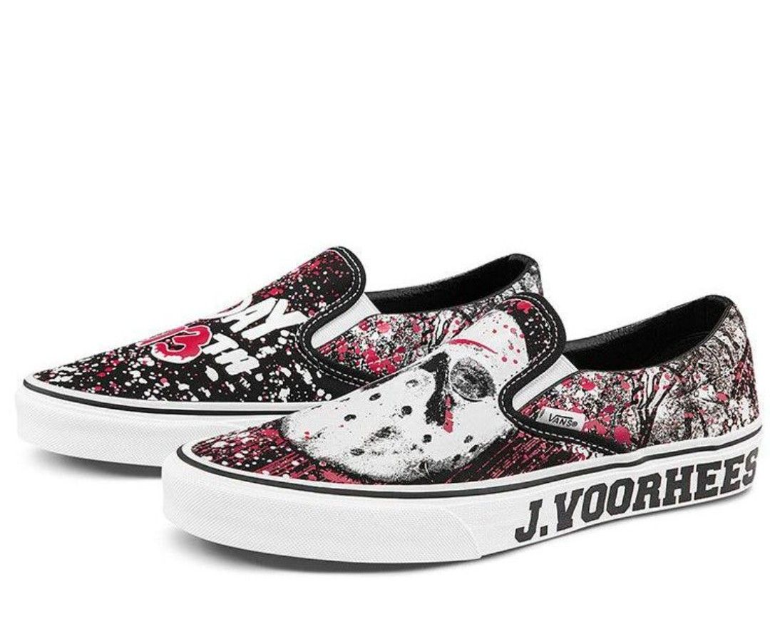 VANS House Of Terror Friday The 13th Jason Voorhees Glow In Dark Shoes Size 7.5
