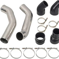 Stainless Steel Intercooler Pipe Kit & Boots Compatible with 2013-2018 Dodge Ram 2500/3500 6.7l Cummins Diesel Trucks Driver & Passenger Sideing