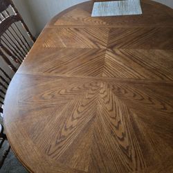 6 Chair Wood Dining Table Set