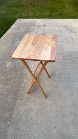 Folding tv wood tray