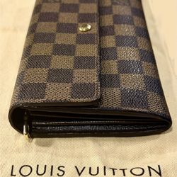 Louis Vuitton Sarah Wallet Damier Ebene w/ Receipt + Box + Tag
