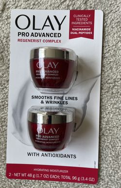 Sealed! Anti-aging Olay Pro Advanced Regenerist Complex 2 Pack 1.7 Fl Oz Moisturizer+Antioxidants