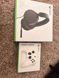 xbox headphones and controller new in the box