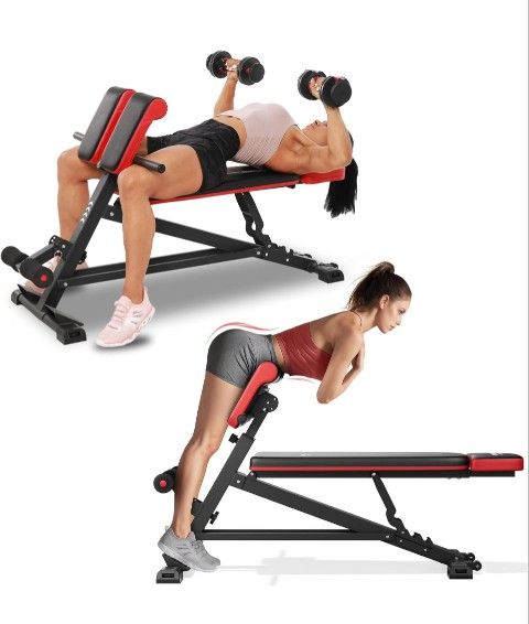 Flybird Fitness 4 In 1 Workout Bench, Roman Chair