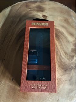 Missoni /blue leather bands