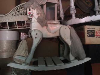 Antique looking wooden child's rockers