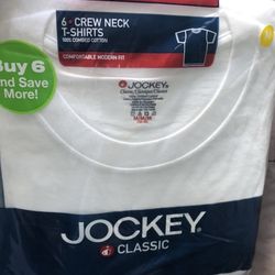 Jockey Classic 6 Pack Men’s Medium Size Shirts 