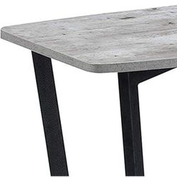 Convenience Concepts Graystone End Table with Shelf, Faux Birch/Slate Gray Frame