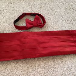 David Donahue Bow Tie and Cummerbund Set 
