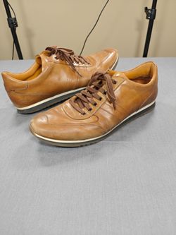 Magnanni 'Chaz' Brown Leather Sneakers Men's Size 11.5