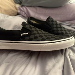 Vans 10.5 Wide Slip Ons