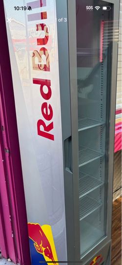 $500 OBO Red Bull 4 shelf beverage cooler, very cold,Must go today.