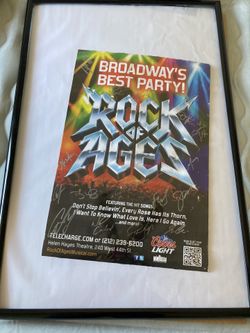 Broadway’s Rock Of Ages Poster Signed By Cast 