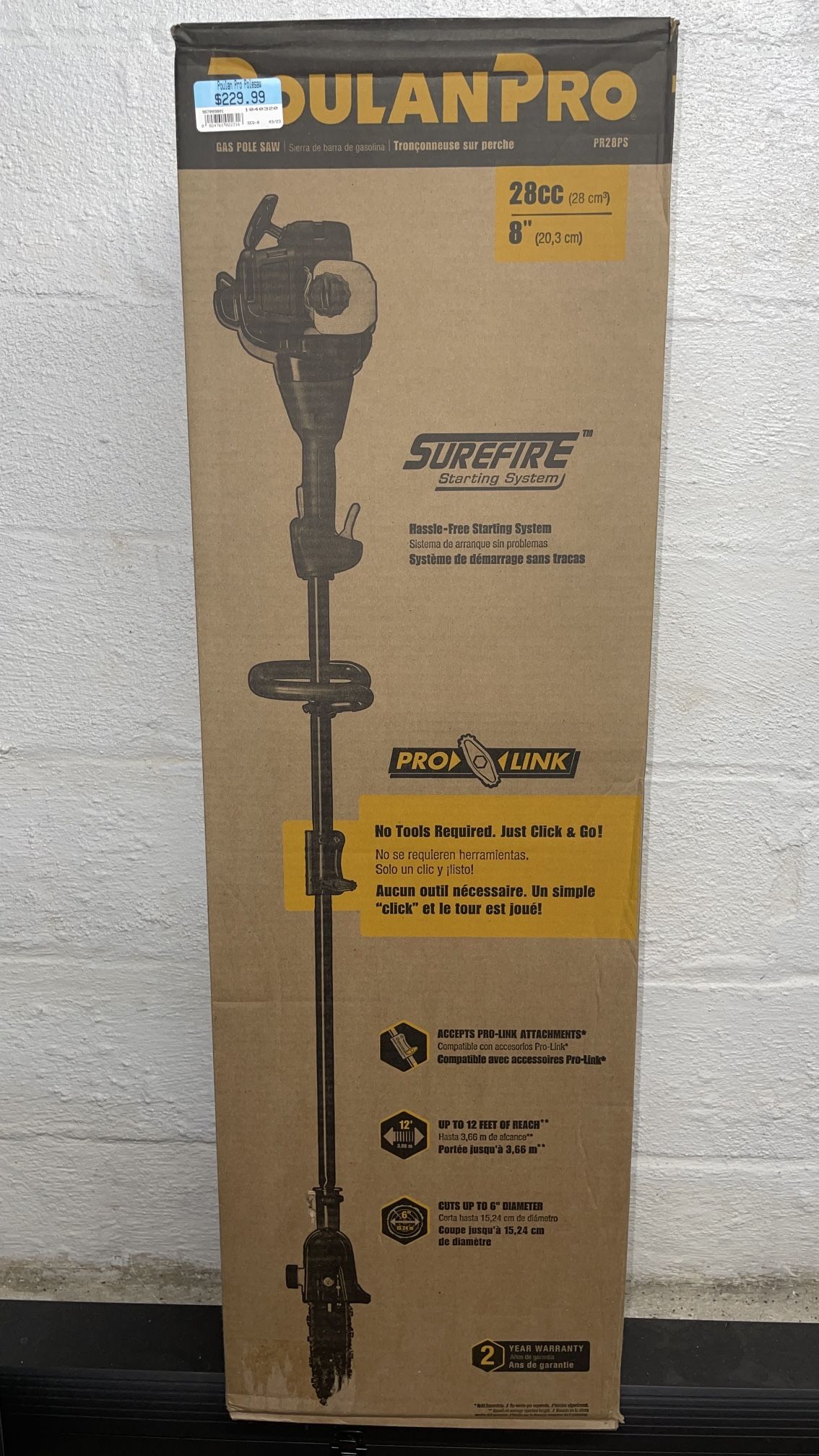 Poulan Pro PR28PS 8 in. 28cc Gas Pole Saw