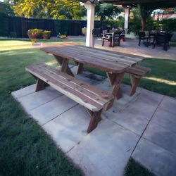 Redwood Picnic Tables