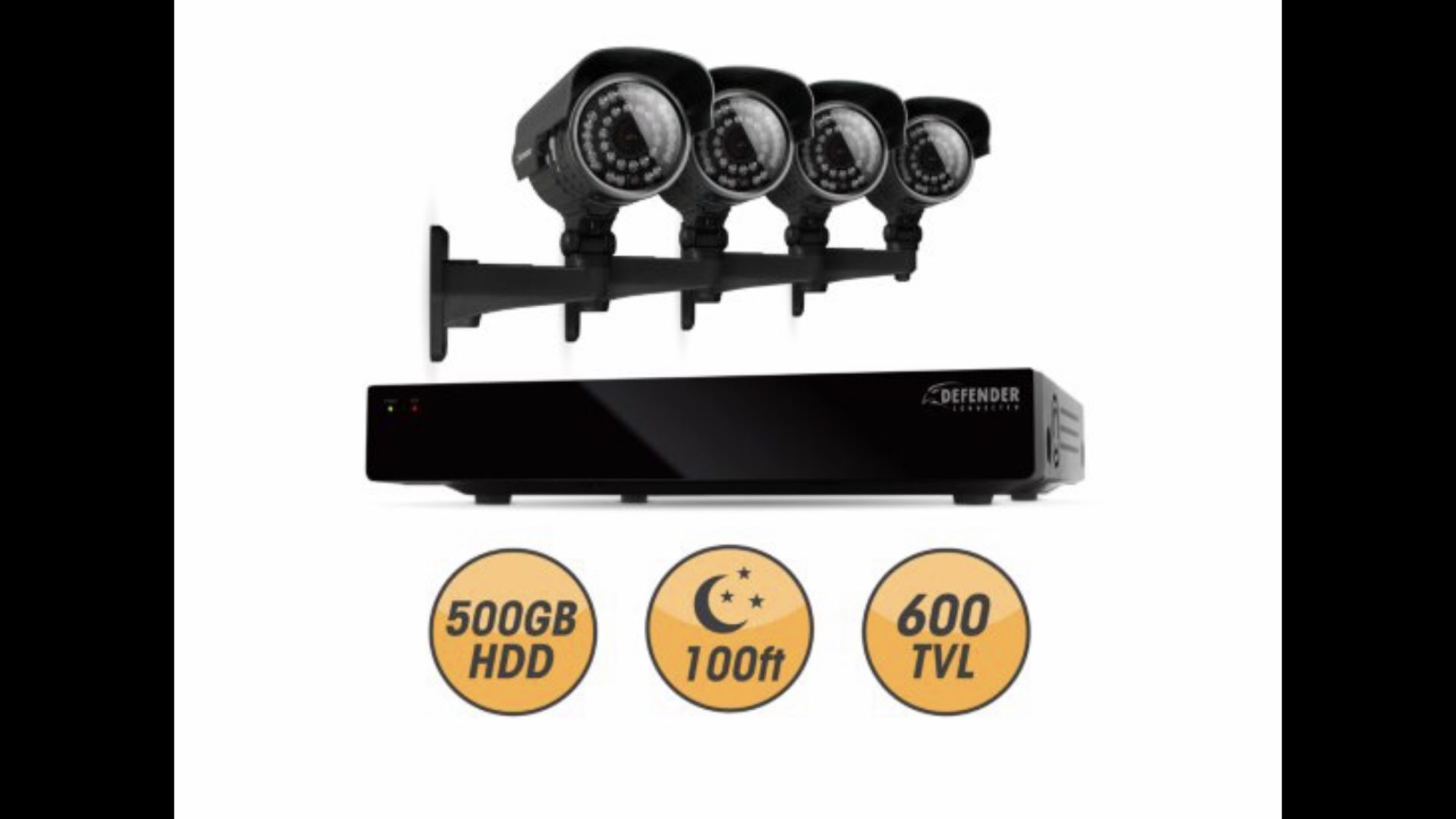 Defender Connected 8Ch 500GB DVR Security System