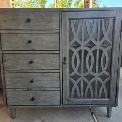 Modern Entryway Console / Accent Cabinet (Drawers + Shelves) “If the post is up, it’s available. First pickup gets it.”