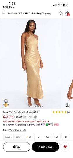 Womens Gold Dress (New)