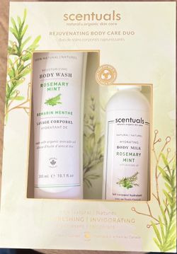 Scentuals Natural & Organic Skin Care Rejuvenating Body Care Duo (Rosemary Mint) gift set