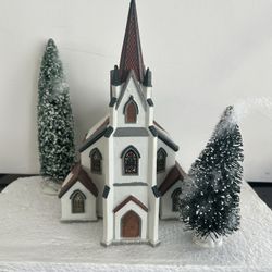 White Church,  Department 56- Christmas Village