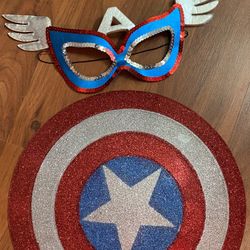 Shield And Mask Only Costume American Dream, Captain America