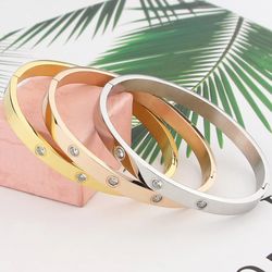 Luxury bangle bracelet cubic zircons