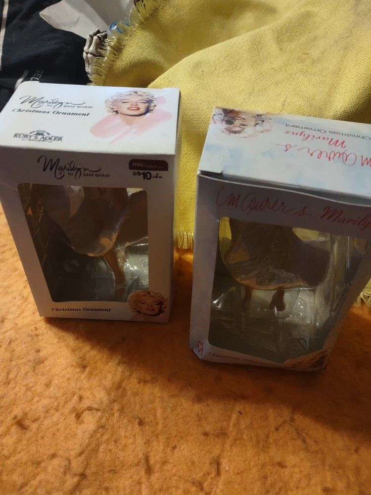 2011 And 2012 Marilyn Monroe Christmas Ornaments New
