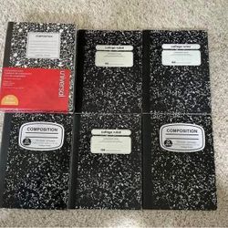 Composition books  (college  ruled)  -   $1  each  book