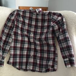 Sonoma Plaid Long Sleeve Shirt, Size M