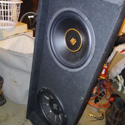 Two J B L  Thousand Watt Subs Withbox