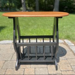 End Table With Book Rack 