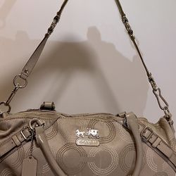 Vintage Coach signature Madison Dotted OP art. Sophia Satchel handbag