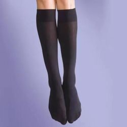 1 Pair of Black socks Knee  High - Juncture Women Trouser Socks - Brand New-  Gothic Grunge Sexy Emo Punk 
