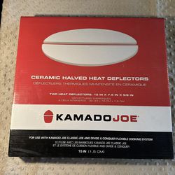 New Kamado Joe Big Joe I II III Ceramic Heat Deflectors 15 inch Two Piece Classic Size 15 inches