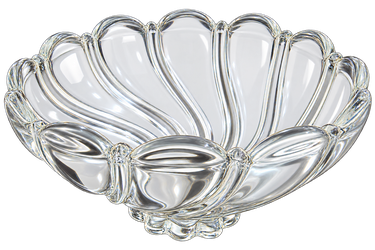 Ornate Scalloped Crystal Glass Bowl