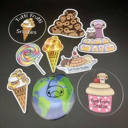 Reptile Stickers - Cute, Snakes, Ball Python