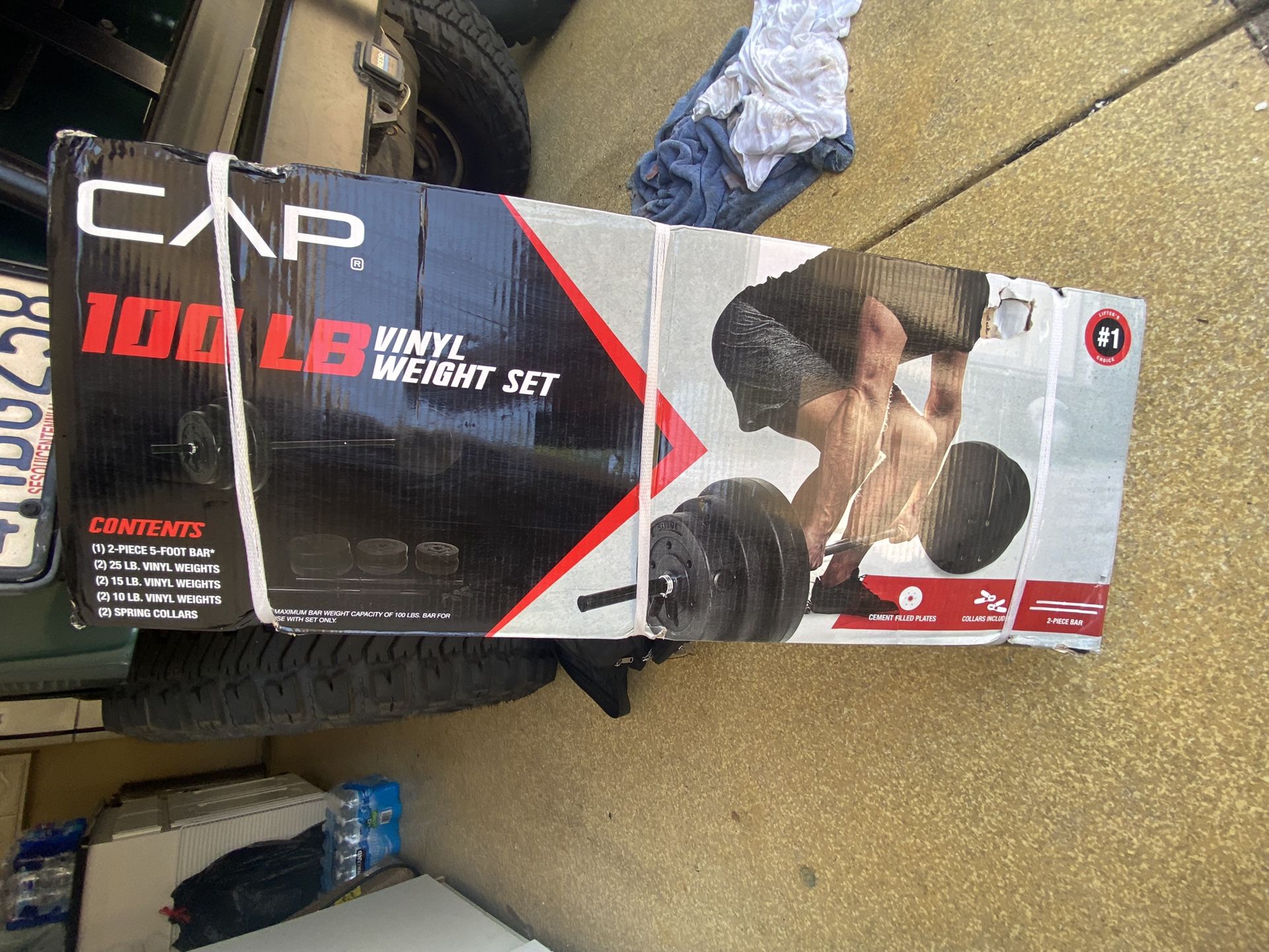 CAP 100 Lb Weight Set Bar And Brand New
