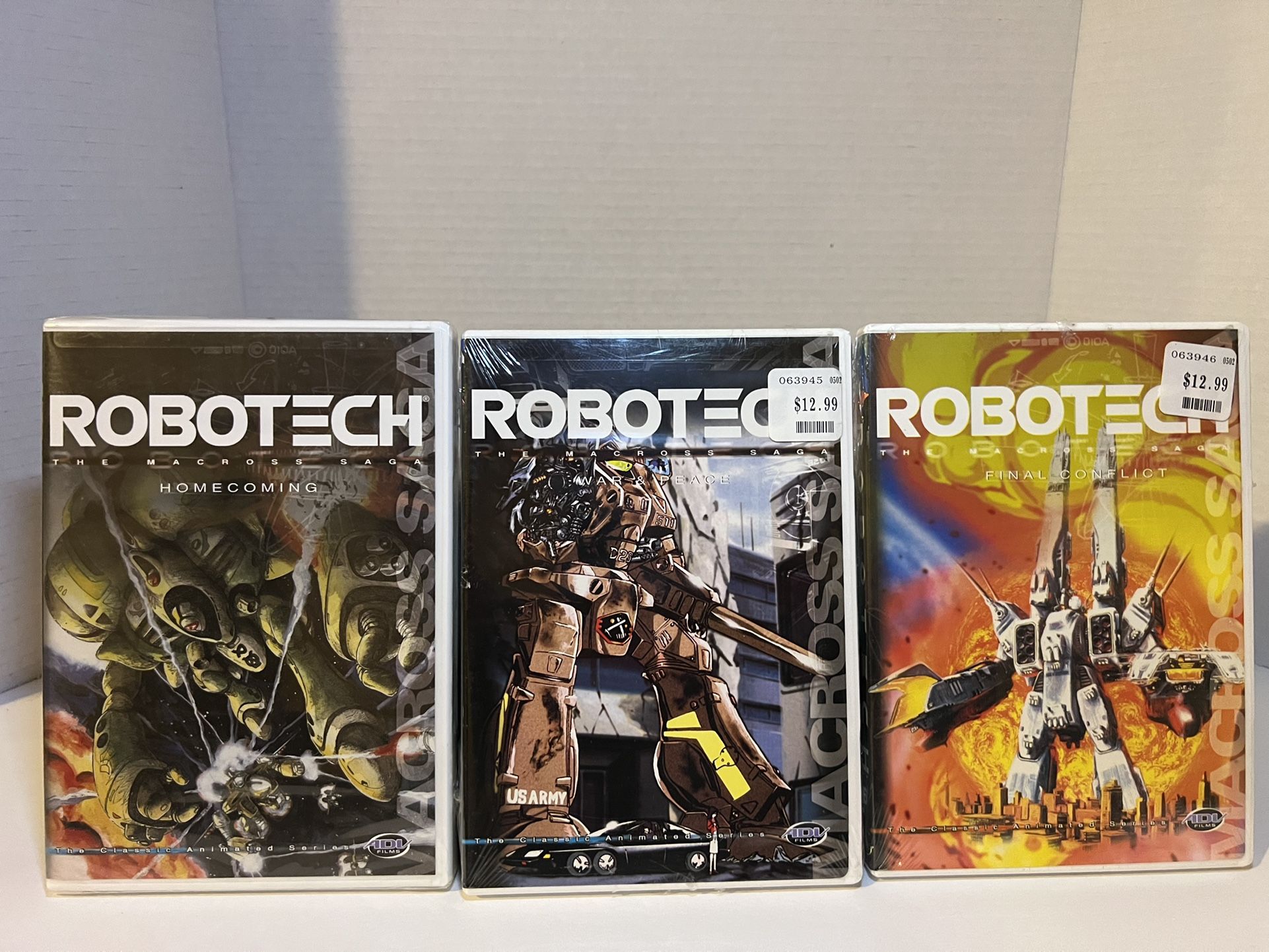 BRAND NEW Robotech: The Macross Saga Vol 3, 5 & 6 (3DVD)