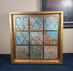 Framed Moroccan-Style Pattern Wall Art