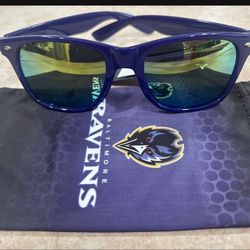 Baltimore Ravens Sunglasses & Team logo microfiber Pouch New!