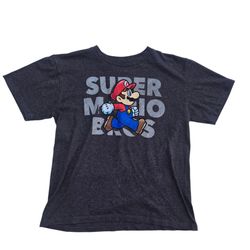 Super Mario Bros. Nintendo grey cotton t-shirt kids unisex size M